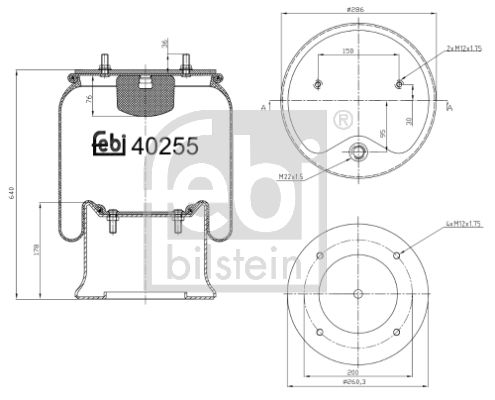 FEBI BILSTEIN Pneimoatsperes spilvens, Pneimopiekare 40255